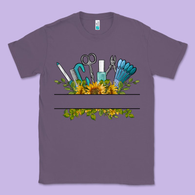 Customize Nail Tools With Sunflower Classic Tee Designed By Barkaloodesign