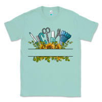 Seafoam customize nail tools with sunflower Classic Tee - BarkalooDesign
