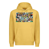 Antique Gold happy birthday alpaca blue cup Premium Hoodie - BarkalooDesign