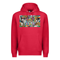 Cardinal happy birthday alpaca blue cup Premium Hoodie - BarkalooDesign