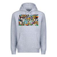 Heather Grey happy birthday alpaca blue cup Premium Hoodie - BarkalooDesign