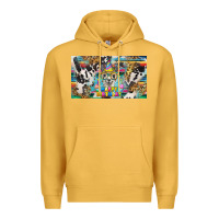Mustard happy birthday alpaca blue cup Premium Hoodie - BarkalooDesign