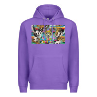 Purple happy birthday alpaca blue cup Premium Hoodie - BarkalooDesign