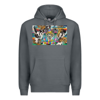Rock happy birthday alpaca blue cup Premium Hoodie - BarkalooDesign