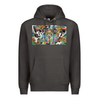 Smoke happy birthday alpaca blue cup Premium Hoodie - BarkalooDesign