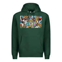 Sports Green happy birthday alpaca blue cup Premium Hoodie - BarkalooDesign