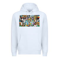 White happy birthday alpaca blue cup Premium Hoodie - BarkalooDesign