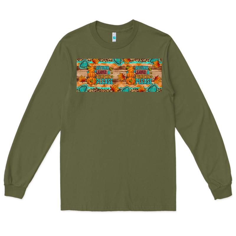 Autumn Leaves And Pumpkin Please 11 Oz Mug Long Sleeve Tee by Artiststas | Teevron
