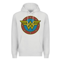 Dove Grey Wonder Woman Vintage Emblem Premium Hoodie - maiPhamDesign
