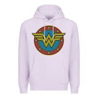 Lilac Wonder Woman Vintage Emblem Premium Hoodie - maiPhamDesign