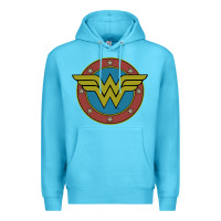 Ocean Blue Wonder Woman Vintage Emblem Premium Hoodie - maiPhamDesign