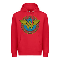 Red Wonder Woman Vintage Emblem Premium Hoodie - maiPhamDesign