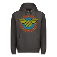 Smoke Wonder Woman Vintage Emblem Premium Hoodie - maiPhamDesign