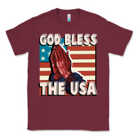 Burgundy God Bless the USA Classic Tee - FaDigitalArtStudio