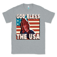 Heather Grey God Bless the USA Classic Tee - FaDigitalArtStudio