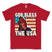 Red God Bless the USA Classic Tee - FaDigitalArtStudio