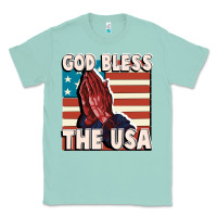 Seafoam God Bless the USA Classic Tee - FaDigitalArtStudio