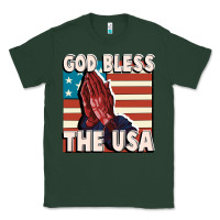 Sports Green God Bless the USA Classic Tee - FaDigitalArtStudio
