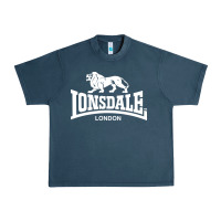 Midnight Navy lonsdale classic logo lion Urban Heavy Tee - DesignPulse