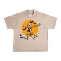French Oak skeleton soccer player funny halloween blood moon Urban Heavy Tee - DesignPulse