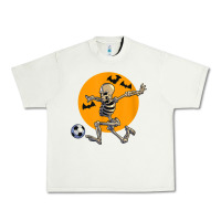 Pistachio skeleton soccer player funny halloween blood moon Urban Heavy Tee - DesignPulse