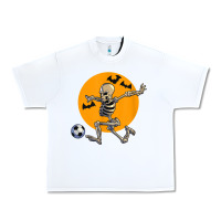 White skeleton soccer player funny halloween blood moon Urban Heavy Tee - DesignPulse