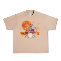 Burro Skeleton Drummer Halloween Costume Playing Drums Mens Boys Urban Heavy Tee - DesignPulse