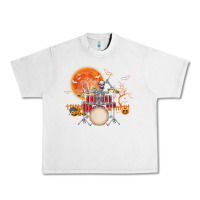 Lunar Rock Skeleton Drummer Halloween Costume Playing Drums Mens Boys Urban Heavy Tee - DesignPulse