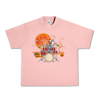 Salmon Skeleton Drummer Halloween Costume Playing Drums Mens Boys Urban Heavy Tee - DesignPulse