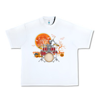 White Skeleton Drummer Halloween Costume Playing Drums Mens Boys Urban Heavy Tee - DesignPulse
