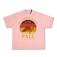 Salmon feminist my favorite season is fall patriarchy retro vintage long slee Urban Heavy Tee - DesignPulse