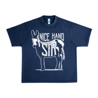 Navy Nice Hand Sir Donkey Poker Funny Gambling Design For Fans Urban Heavy Tee - DesignPulse