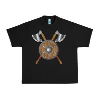 Black renaissance fair faire festival medieval theme axe shield Urban Heavy Tee - DesignPulse