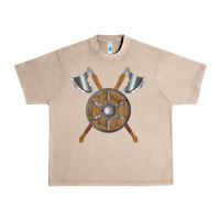 French Oak renaissance fair faire festival medieval theme axe shield Urban Heavy Tee - DesignPulse