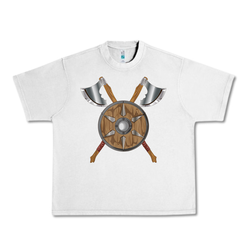 Renaissance Fair Faire Festival Medieval Theme Axe Shield Urban Heavy Tee by DesignPulse | Teevron