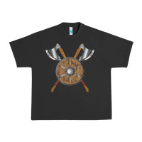Pigment Black renaissance fair faire festival medieval theme axe shield Urban Heavy Tee - DesignPulse
