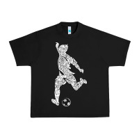 Black soccer player ball Urban Heavy Tee - DesignPulse