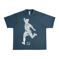 Midnight Navy soccer player ball Urban Heavy Tee - DesignPulse
