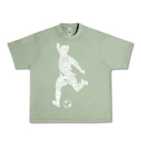 Oil Green soccer player ball Urban Heavy Tee - DesignPulse