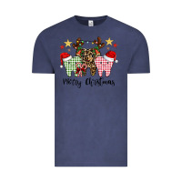 Vintage Denim merry christmas tooth Vintage Tee - CowhideDigitalArt