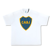 White Boca Juniors Urban Heavy Tee - DesignPulse