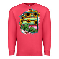 Cardinal Arizona Map Sunflower Cactus Serape Premium Sweatshirt - RanaPortraitStore
