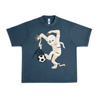 Midnight Navy funny halloween soccer ball Urban Heavy Tee - DesignPulse