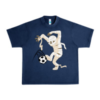 Navy funny halloween soccer ball Urban Heavy Tee - DesignPulse