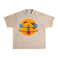 French Oak cheerleading skeleton halloween cheer skeleton cheerleader t shirt Urban Heavy Tee - DesignPulse