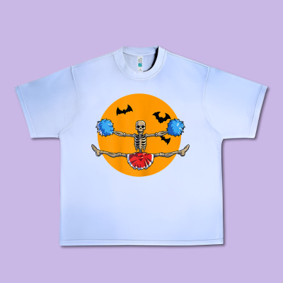 Cheerleading Skeleton Halloween Cheer Skeleton Cheerleader T Shirt Urban Heavy Tee Designed By Designpulse