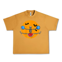 Peanut Butter cheerleading skeleton halloween cheer skeleton cheerleader t shirt Urban Heavy Tee - DesignPulse