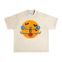 Sandshell cheerleading skeleton halloween cheer skeleton cheerleader t shirt Urban Heavy Tee - DesignPulse