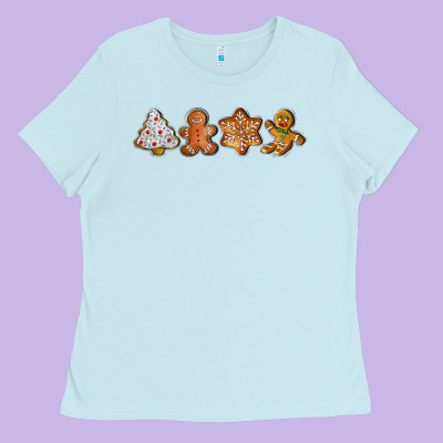 Christmas Cookies Ladies Tee Designed By Lillyallendesigns