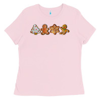 Bubblegum Pink christmas cookies Ladies Tee - LillyAllenDesigns